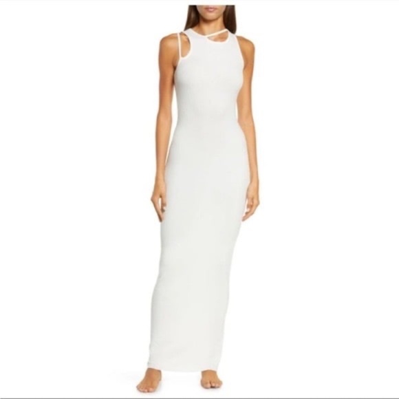 Skims Soft Lounge Rib Cutout Nightgown - Picture 1 of 5